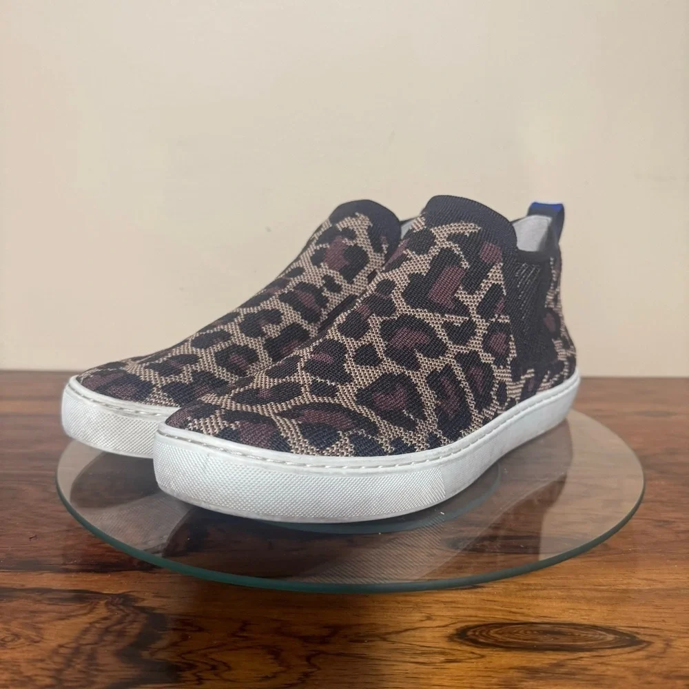 Rothy’s Wildcat Cheetah Print Chelsea Sneaker